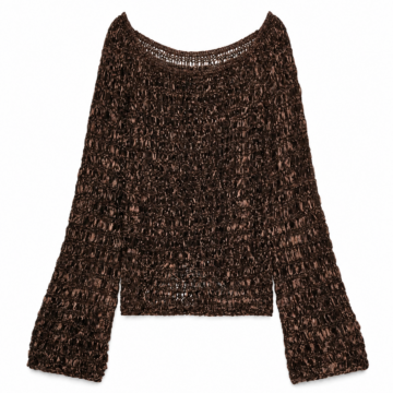 Cream Color Block Crew Neck Sweater