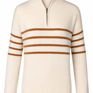 Rust Brown Turtleneck Ribbed Knit Sweater