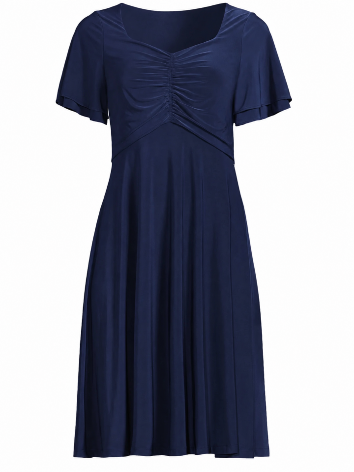 Navy Blue Wrap Dress
