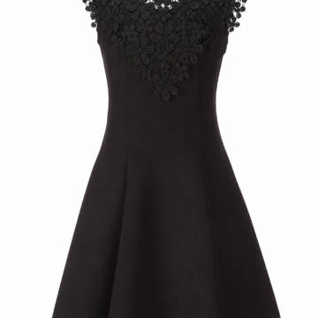 Black Floral Midi Dress