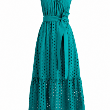 Elegant Blue Floral Wrap Dress