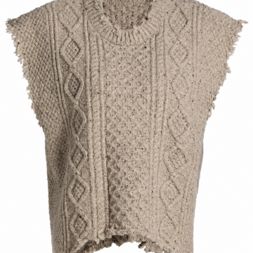 Turtleneck Cable Knit Sweater in Rust