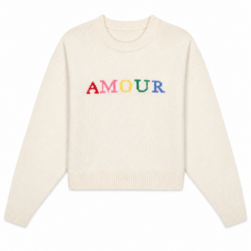 V-Neck Ribbed Knit Sweater