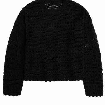 V-Neck Cable Knit Sweater