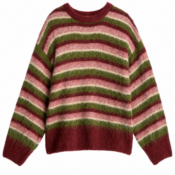 Gray Crew Neck Long Sleeve Knit Top