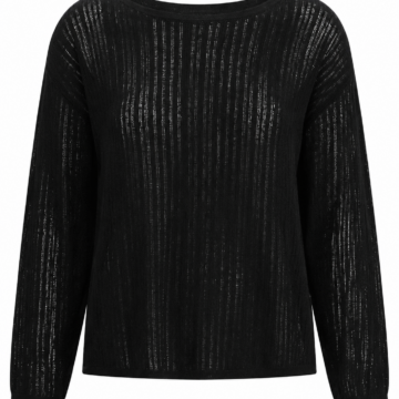 Navy V-Neck Knit Pullover