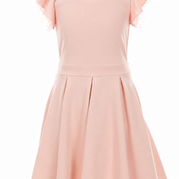 Pink Ruffle Hem Dress
