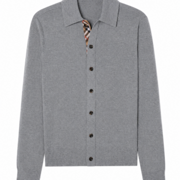 Navy Blue V-Neck Knit Sweater