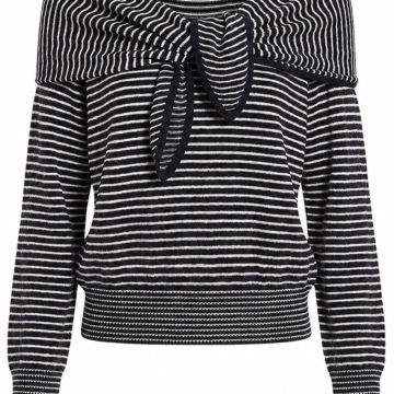 Mock Neck Fair Isle Sweater in Navy