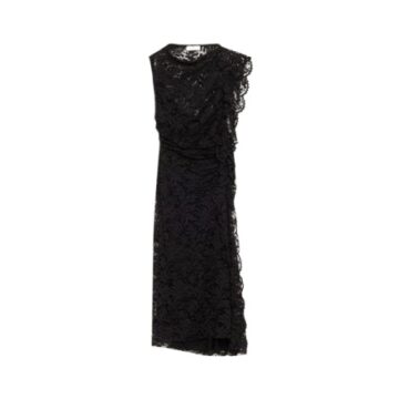 Solid A-Line Midi Dress