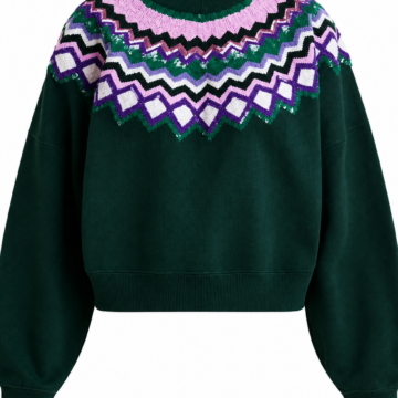 Classic Crew Neck Ribbed Knit Sweater