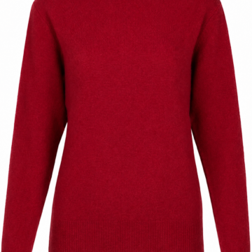 Burgundy Crew Neck Knit Sweater