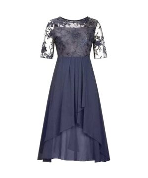 Red Off-Shoulder A-Line Dress