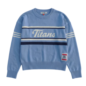 Light Blue Jacquard Pattern Sweater